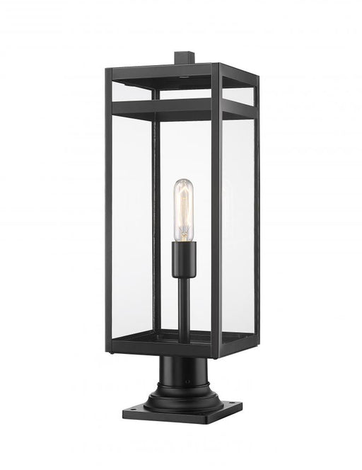 1 Light Outdoor Pier Mounted Fixture | 596PHBR-533PM-BK