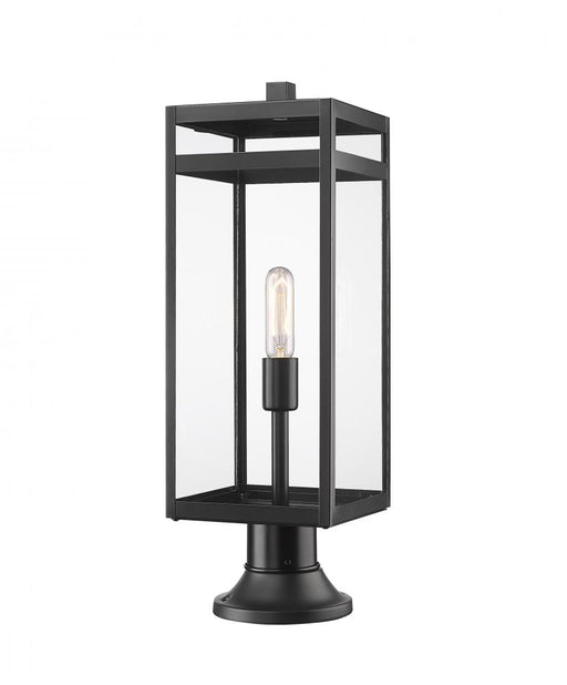 1 Light Outdoor Pier Mounted Fixture | 596PHBR-553PM-BK
