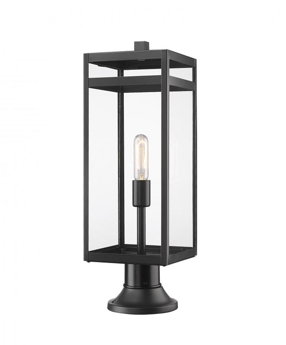 1 Light Outdoor Pier Mounted Fixture | 596PHBR-553PM-BK
