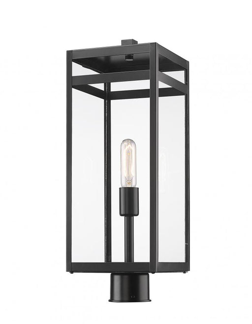 1 Light Outdoor Post Mount Fixture | 596PHBR-BK