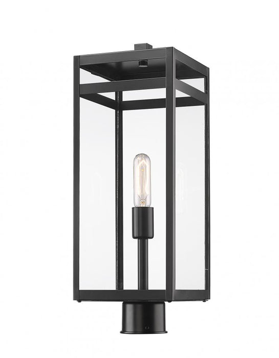 1 Light Outdoor Post Mount Fixture | 596PHBR-BK