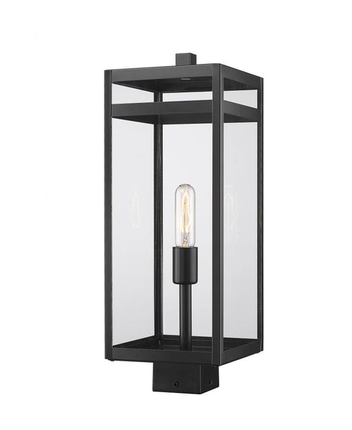 1 Light Outdoor Post Mount Fixture | 596PHBS-BK