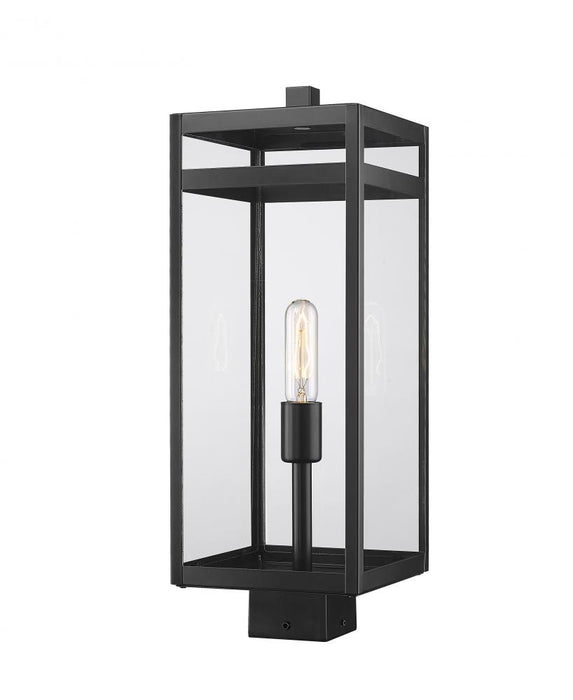 1 Light Outdoor Post Mount Fixture | 596PHBS-BK