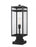 1 Light Outdoor Pier Mounted Fixture | 596PHBS-SQPM-BK