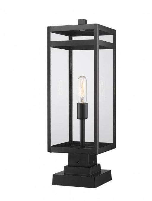 1 Light Outdoor Pier Mounted Fixture | 596PHBS-SQPM-BK