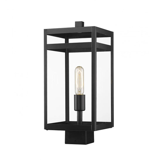 1 Light Outdoor Post Mount Fixture | 596PHMS-BK
