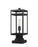 1 Light Outdoor Pier Mounted Fixture | 596PHMS-SQPM-BK