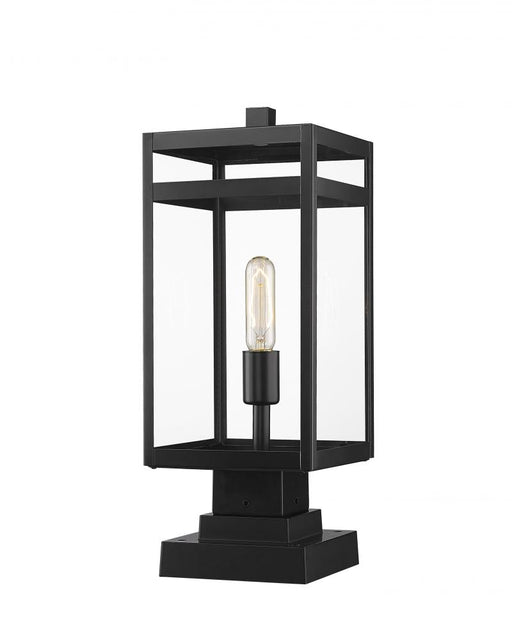 1 Light Outdoor Pier Mounted Fixture | 596PHMS-SQPM-BK