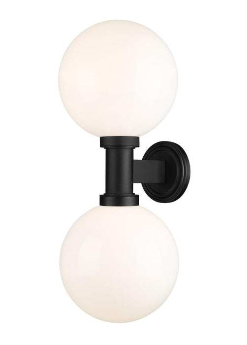 2 Light Outdoor Wall Light | 597B2-BK