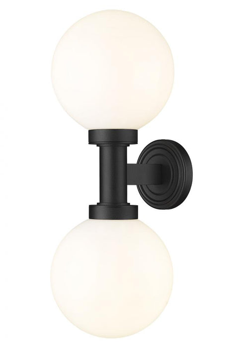 2 Light Outdoor Wall Light | 597M2-BK