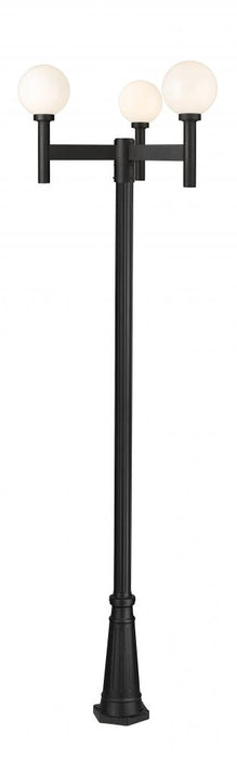 3 Light Outdoor Post Mounted Fixture | 597MP3-519P-BK