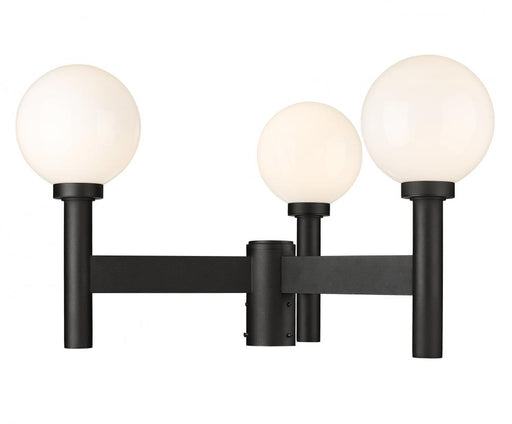 3 Light Outdoor Post Mount Fixture | 597MP3-BK