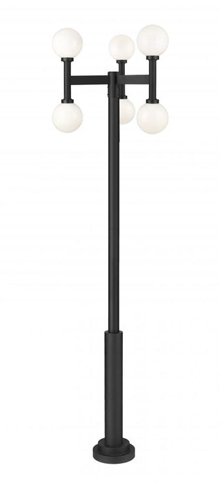 6 Light Outdoor Post Mount Fixture | 597MP6-5010P-BK