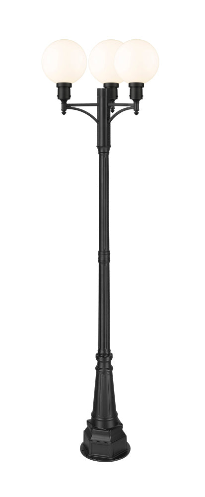 1 Light Outdoor Post Mount Fixture | 597PHB-3-564P-BK