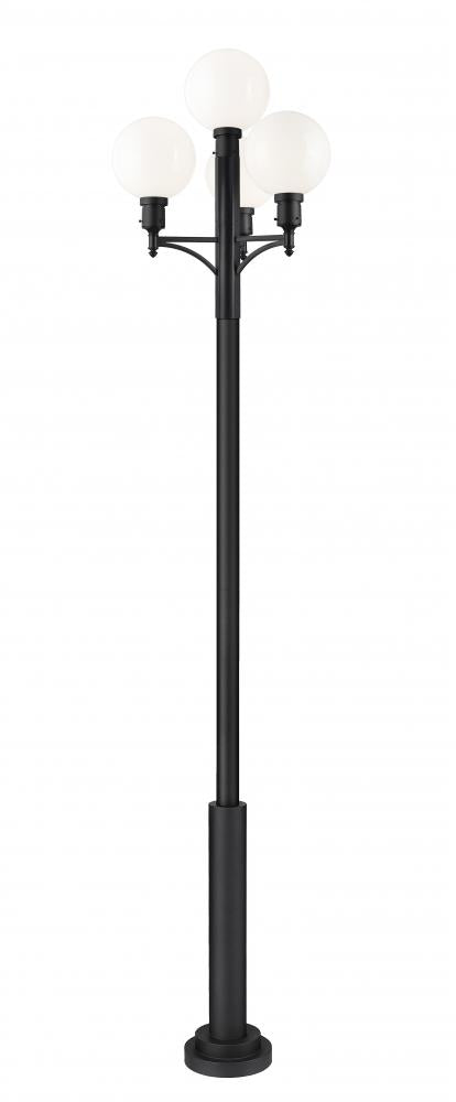 4 Light Outdoor Post Mount Fixture | 597PHB-4-5010P-BK