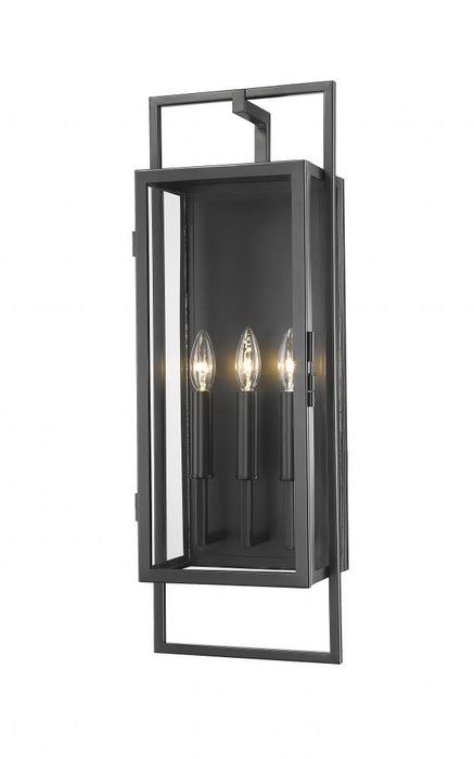 3 Light Outdoor Wall Light | 598B-BK