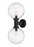 2 Light Outdoor Wall Light | 599B2-BK
