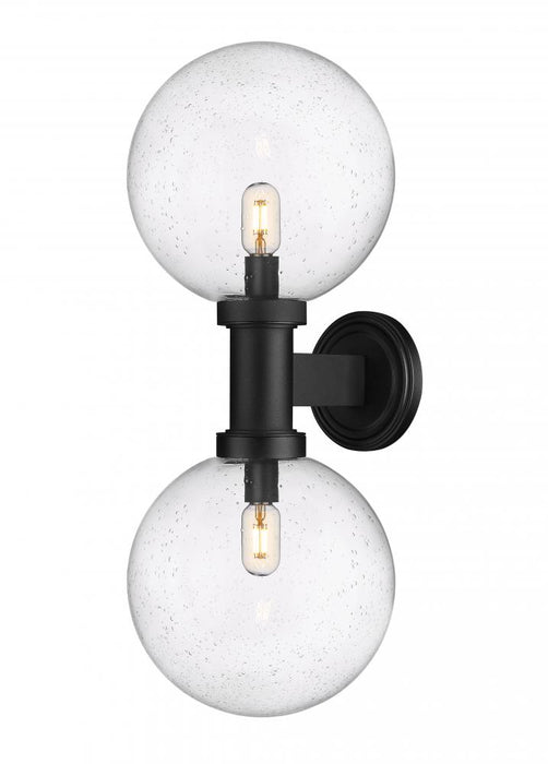 2 Light Outdoor Wall Light | 599B2-BK