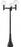 3 Light Outdoor Post Mounted Fixture | 599BP3-564P-BK