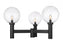 3 Light Outdoor Post Mount Fixture | 599BP3-BK