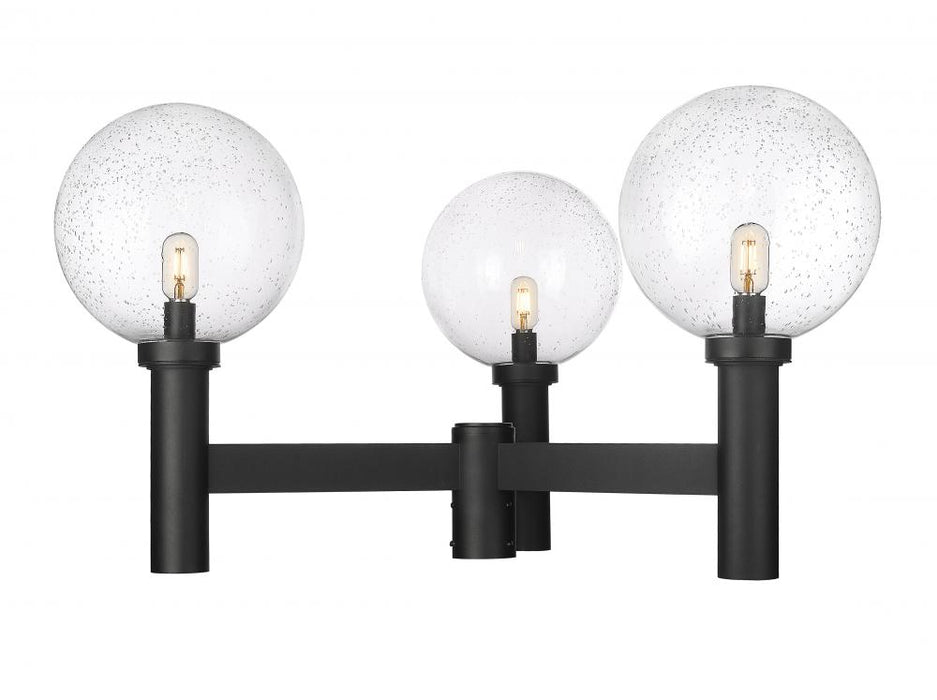 3 Light Outdoor Post Mount Fixture | 599BP3-BK