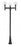 3 Light Outdoor Post Mounted Fixture | 599MP3-519P-BK