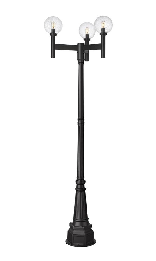 3 Light Outdoor Post Mount Fixture | 599MP3-564P-BK