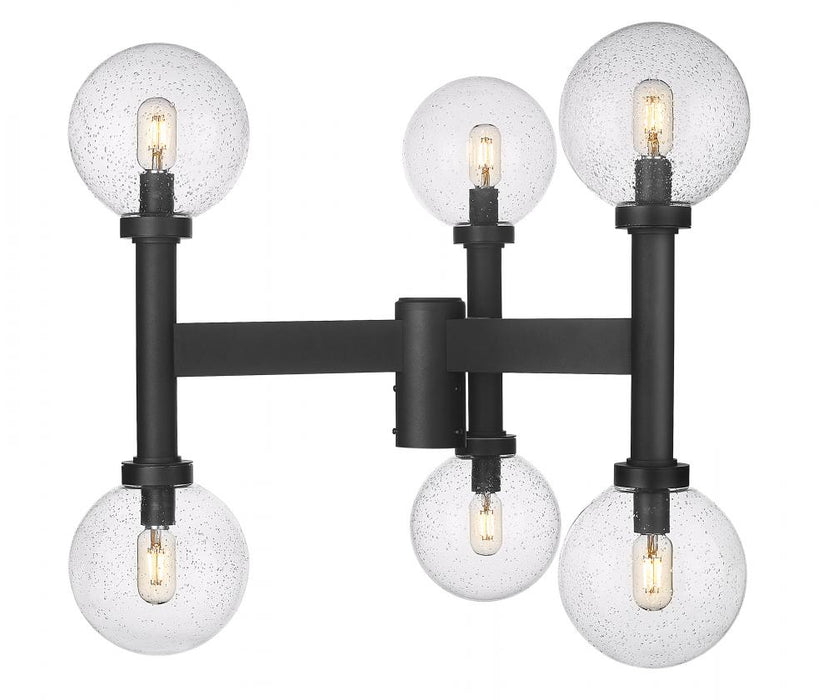 6 Light Outdoor Post Mount Fixture | 599MP6-BK