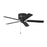 Linden 52 Hugger Ceiling Fan In Midnight Black With Midnight Black / American Walnut Reversible | 5LDH52MBK