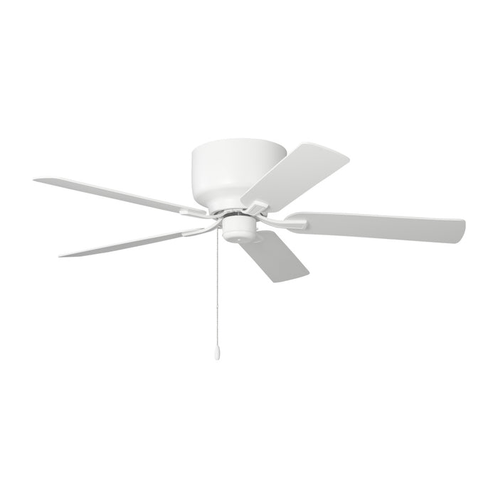 Linden 52 Hugger Ceiling Fan In Matte White With Matte White Blades | 5LDH52RZW