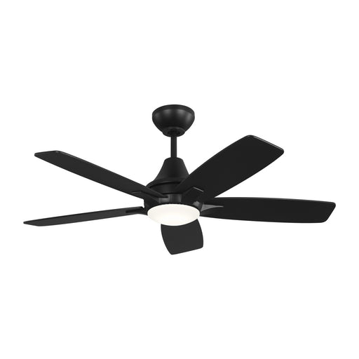 Lowden 44 Led Ceiling Fan In Midnight Black With Midnight Black / American Walnut Reversible Blades | 5LWDR44MBKD
