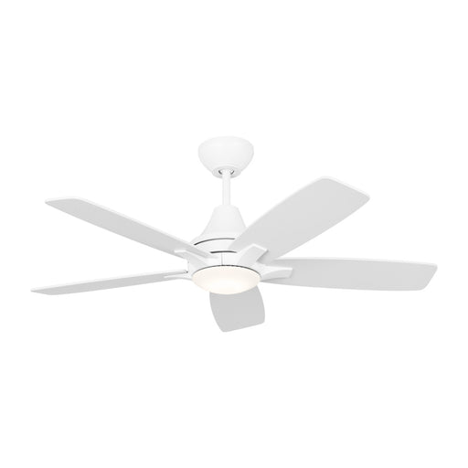 Lowden 44 Led Ceiling Fan In Matte White With Matte White Blades And Light Kit | 5LWDR44RZWD