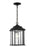 Generation Lighting Kent traditional 1-light outdoor exterior ceiling hanging pendant in black finish with clear beveled