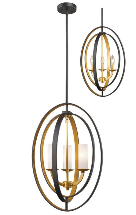 3 Light Chandelier | 6004-3S-BZGD