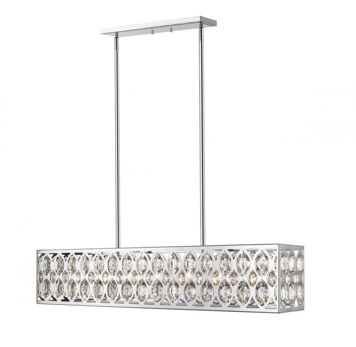 7 Light Linear Chandelier | 6010-42CH