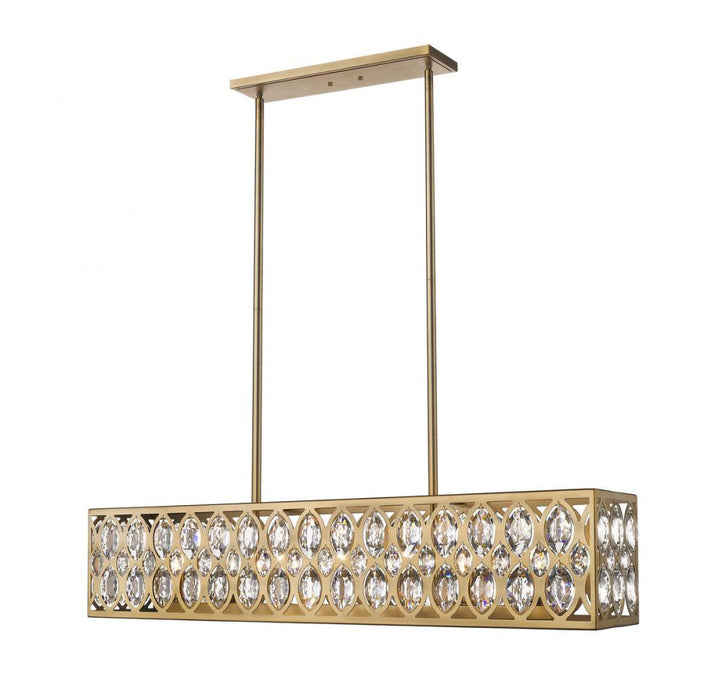 7 Light Linear Chandelier | 6010-42HB