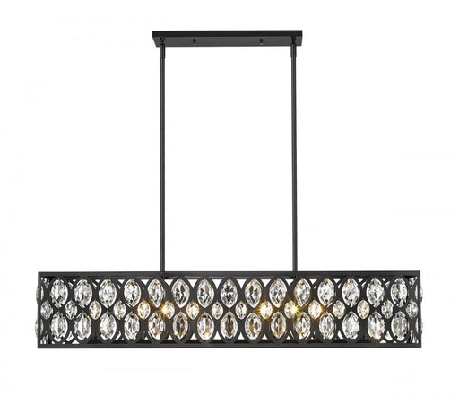 7 Light Linear Chandelier | 6010-42MB