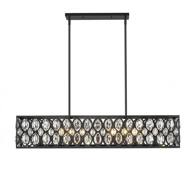 7 Light Linear Chandelier | 6010-42MB