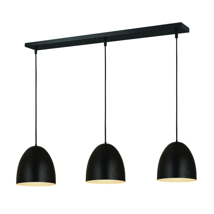 3 Light Pendant | 6012P12-3L-SBK