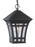 Generation Lighting Herrington transitional 1-light outdoor exterior hanging ceiling pendant in black finish with clear