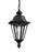 Generation Lighting Brentwood traditional 1-light outdoor exterior ceiling hanging pendant in black finish with clear gl