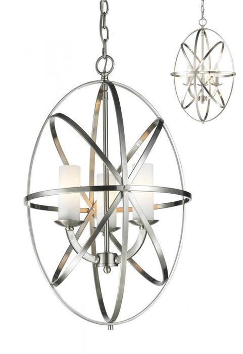 3 Light Chandelier | 6027-3S-BN