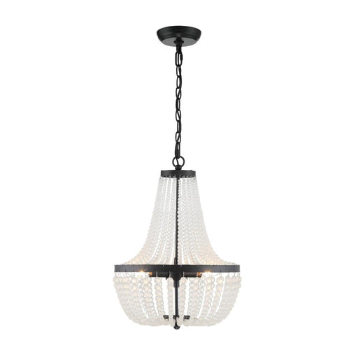 Rylee 14'' Matte Black Chandelier | 603-MK