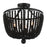 Crystorama Rylee 4 Light Matte Black Semi Flush Mount