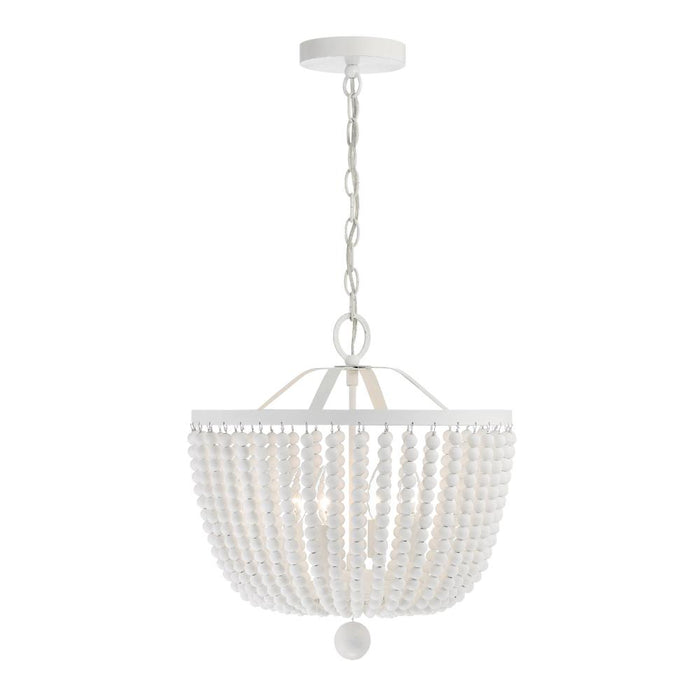 Crystorama Rylee 4 Light Matte White Mini Chandelier