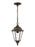 Generation Lighting Bakersville traditional 1-light outdoor exterior pendant in antique bronze finish with clear beveled