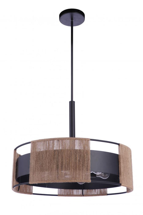 Craftmade Kensey 6 Light Pendant in Flat Black