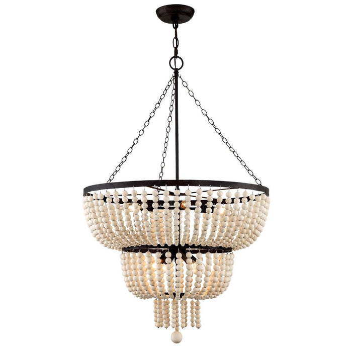 Crystorama Rylee 8 Light Forged Bronze Chandelier