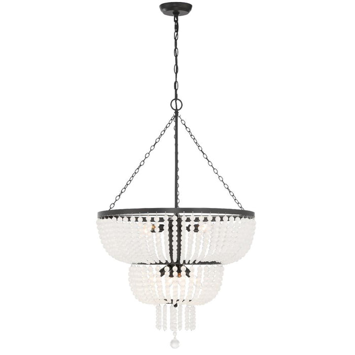 Crystorama Rylee 8 Light Matte Black Chandelier