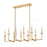 10 Light Linear Chandelier | 6100-10L-MGLD